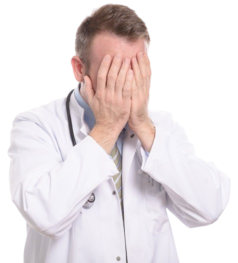 Ashamed doctor
