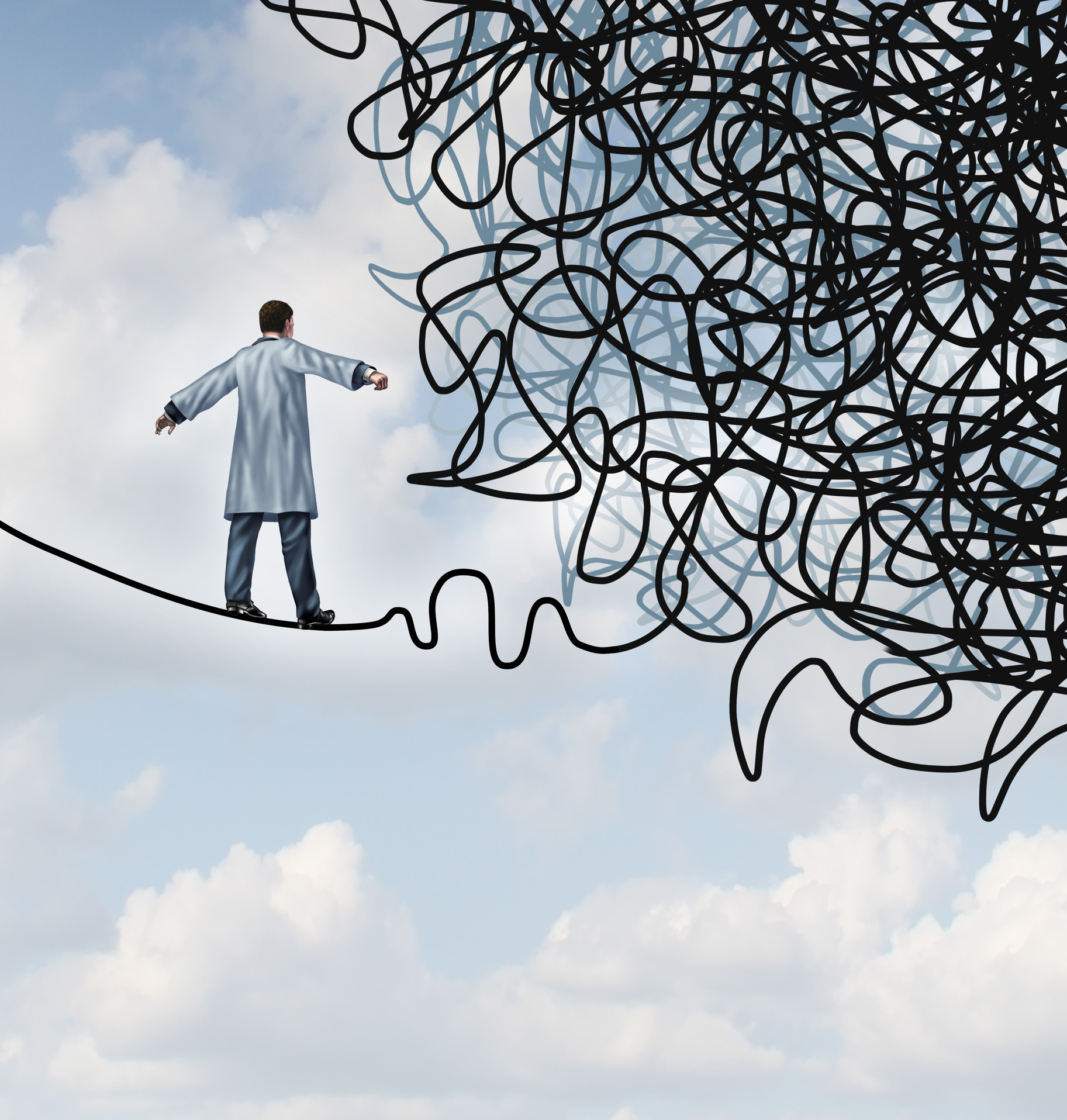 Doctor approaching confusion