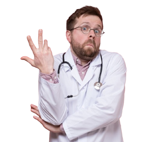 Puzzled doctor
